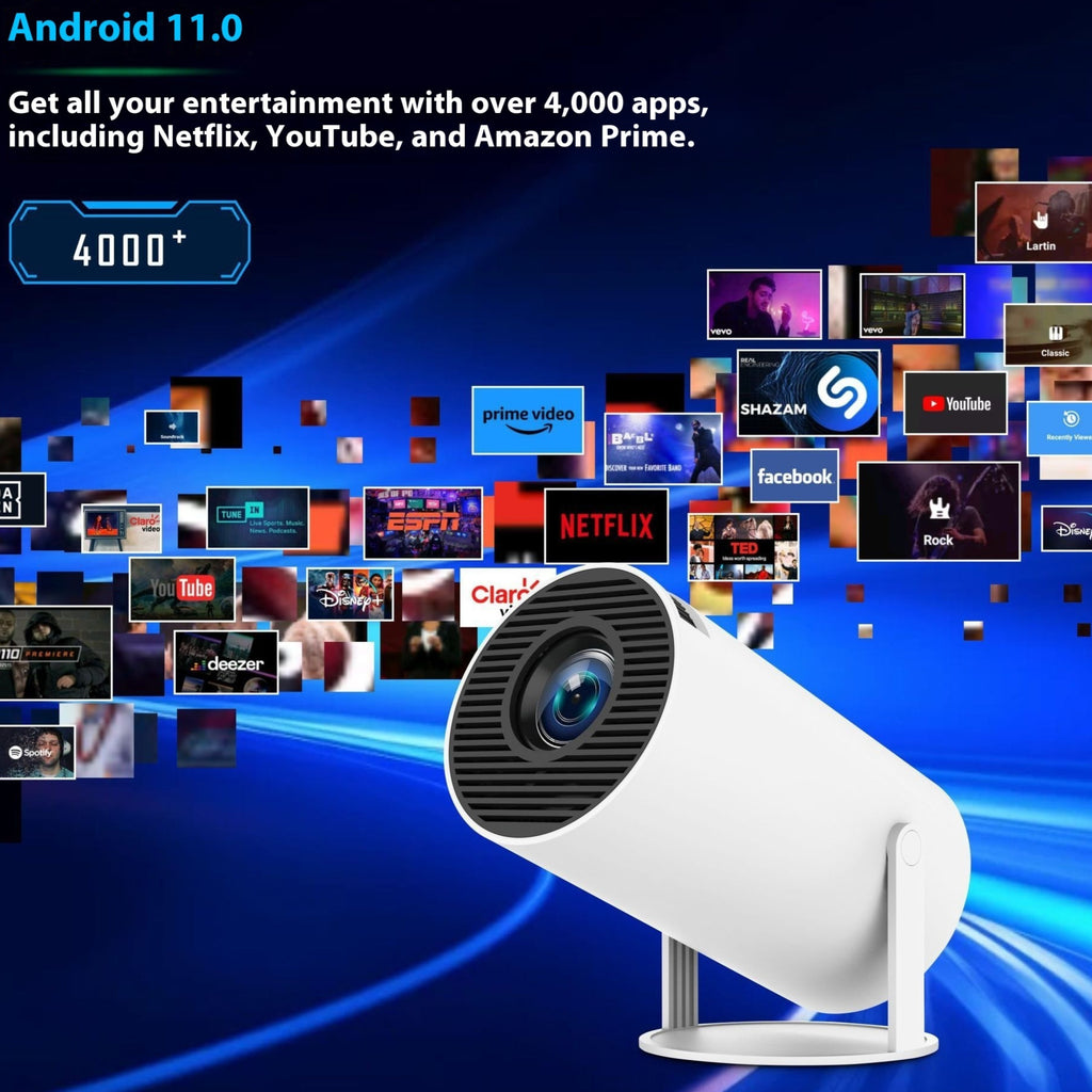 Mini Projecteur Cinéma Portable HD 1080p – Android 11 & WiFi