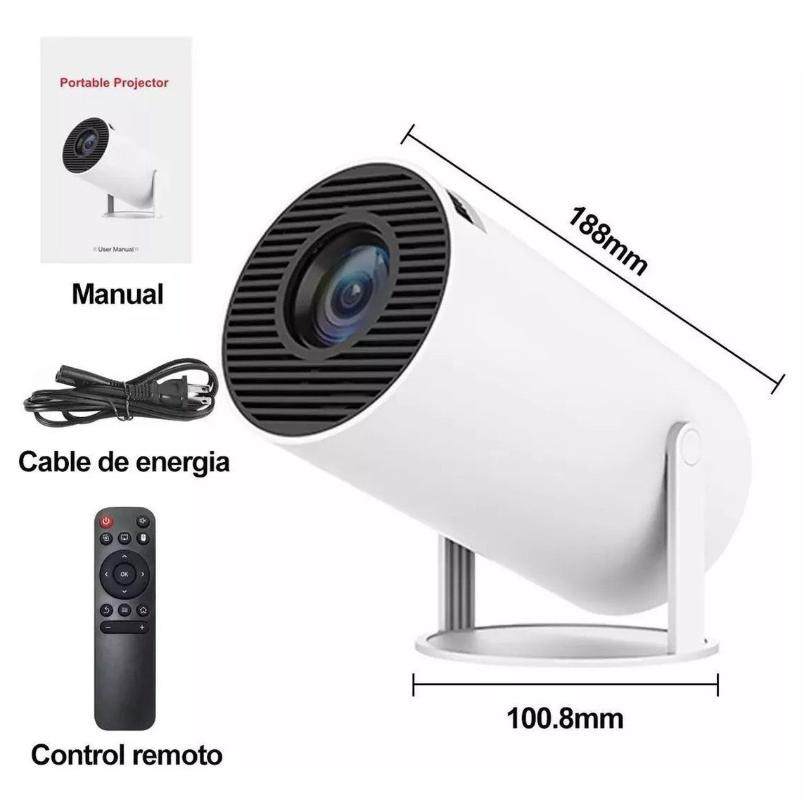 Mini Projecteur Cinéma Portable HD 1080p – Android 11 & WiFi