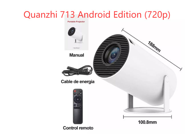 Mini Projecteur Cinéma Portable HD 1080p – Android 11 & WiFi